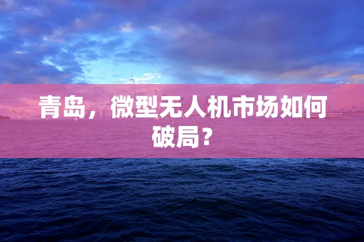 青岛，微型无人机市场如何破局？