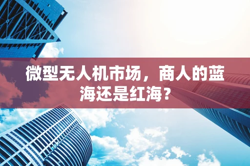 微型无人机市场，商人的蓝海还是红海？